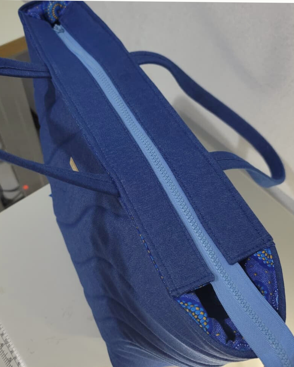 Puffy bag Denim - versão maternidade